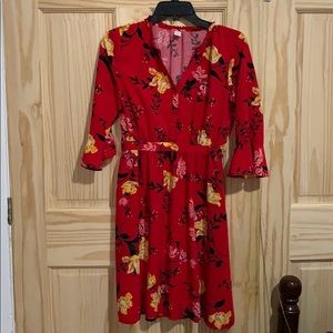Red Floral Dress